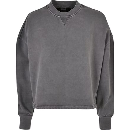 Urban Classics - Heavy Terry Garment Dye Crewneck sweater/trui - 5XL - Grijs