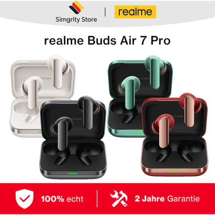 Wereldwijde versie realme Buds Air 7 Pro-oortelefoon 53 dB realtime ruisonderdrukking 11+6 mm dubbele DAC-driver Al Live Translator