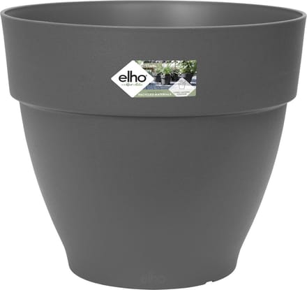 Elho Bloempot Vibia Campana - Kunststof - Zwart - Diam.30xh24,8cm