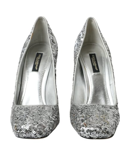 Pailletten Pumps met Sieraden Detail