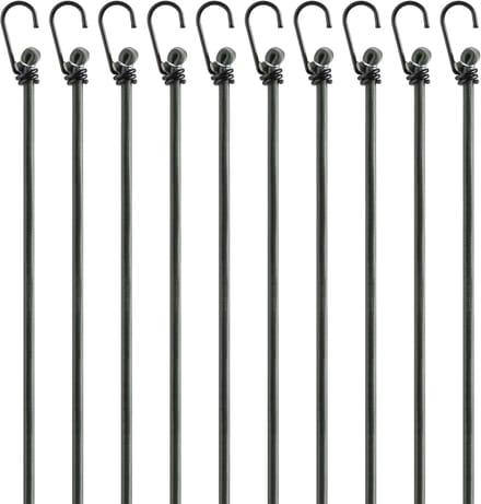 Expander Set - Rubberen Spanners - Bagage Vervoer - Met Rubber Beklede Haak - 4 Lengtes - Legergroen