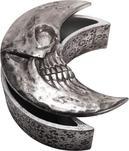 Alchemy Decoratieve opbergdoos Skull Moon Zilverkleurig