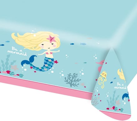 Amscan Tafelkleed Zeemeermin Junior 120 X 180 Cm Blauw/roze
