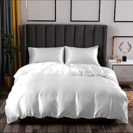Beauty Silk - Dekbedovertrek Satijn - Wit - 240x200/220