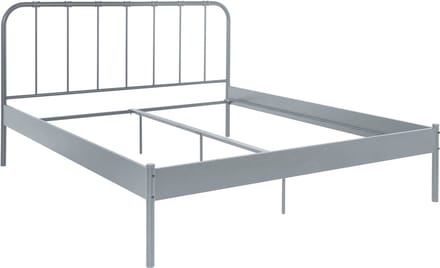 Aaron-Bed - Grijs Metaal