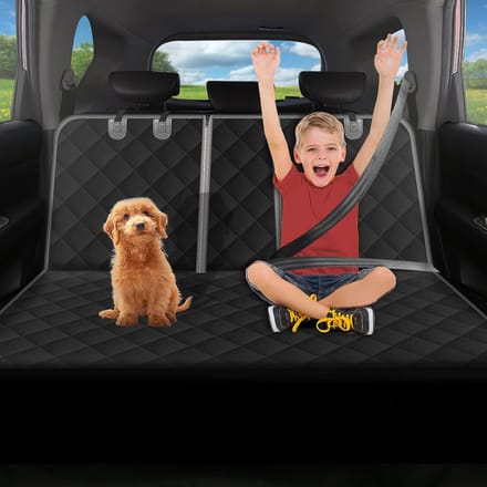 Famanu - Rugleuningbeschermer auto, vuilafstotend, universele pasvorm, leren look
