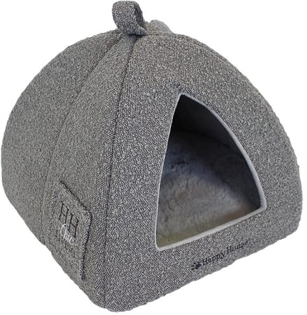 Happy-House Kattenhuis HH Chic Living Bouclé met bont Grijs