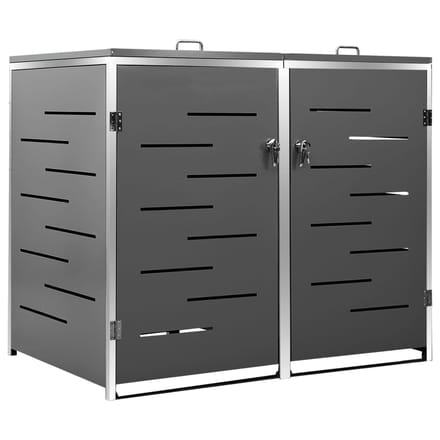 vidaXL - Containerberging - dubbel - 138x77,5x115 - cm - roestvrij - staal