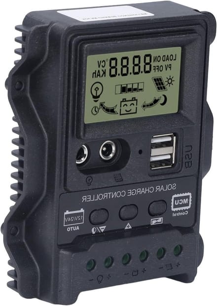 Solar Laadregelaar - Zonnecontroller Acculader - Energie Beheer - Industriële Kwaliteit Chip - 30A - Zwart