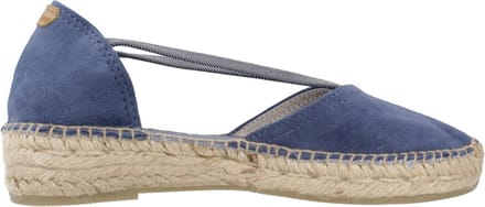 ERLA-A | Suède espadrille voor dames met bandje - INDIGO, maat 38