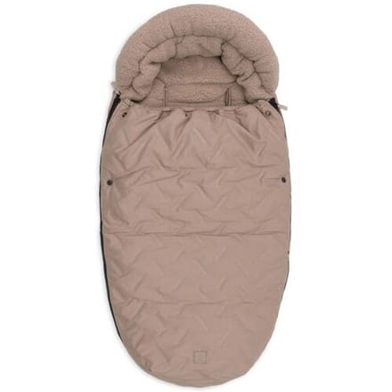 Jollein Voetenzak voor Buggy & Kinderwagen - Embossed - Polyester - 42x82cm - Milky Coffee