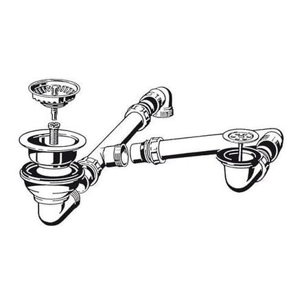 Villeroy & Boch replacement drain set with manual override 82140061