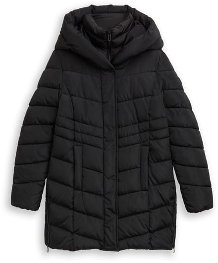 Tom Tailor - Pufferjas in 2-in-1-look - Maat M - deep black