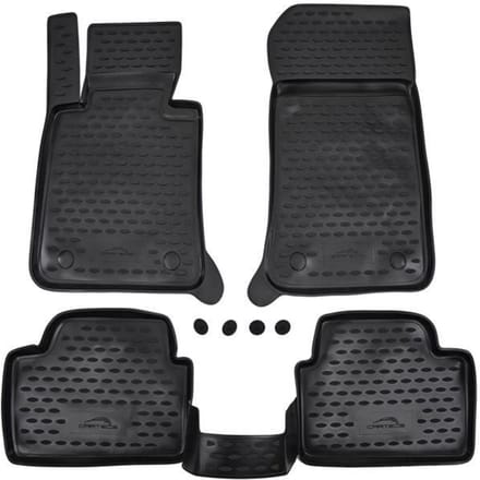 J&J AUTOMOTIVE | Tapis De Sol En Caoutchouc 3D Exclusive Pour Bmw 1 Série E87 / E81 3/5P. Berlina 2004-2011 noir