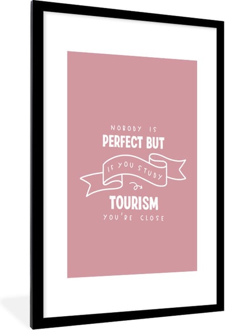 Fotolijst incl. Poster - Studie - Quotes - Toerisme - 60x90 cm - Posterlijst