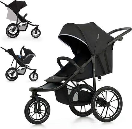 Kinderkraft HELSI 2 - Kinderwagen - All-terrain - 3 Luchtbanden - Zwart