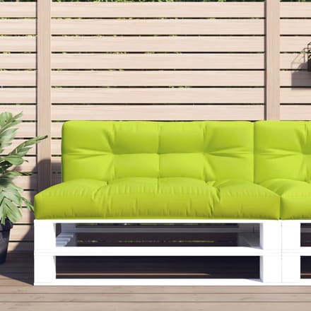 vidaXL - Palletkussen - 120x40x12 - cm - stof - heldergroen
