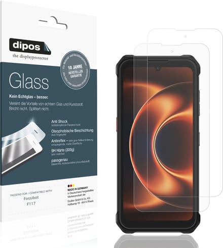 dipos – 2x Matte Pantserfolie geschikt voor Fossibot F117 | 9H Screenprotector