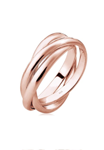 Elli - Ring - Dames Trio Wikkel Basis in 925 Sterling Zilver - Dames