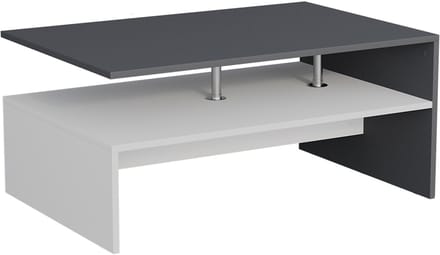 Vicco Amato Salontafel – 90 x 52.6 cm Antraciet/wit