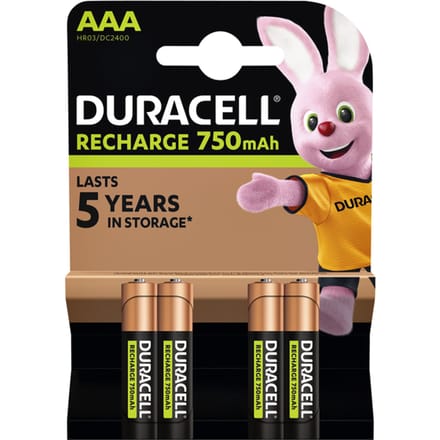 Duracell Oplaadbare AAA batterij (potlood) NiMH 750 1.2 V 4 stuk(s)