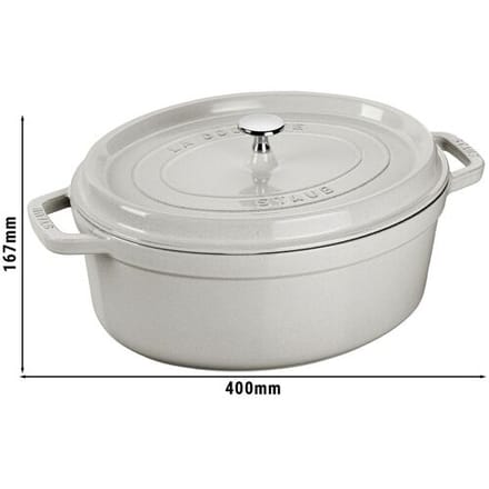 STAUB LA COCOTTE - Kookpot - Ovaal - 330mm - Gietijzer - Witte truffel