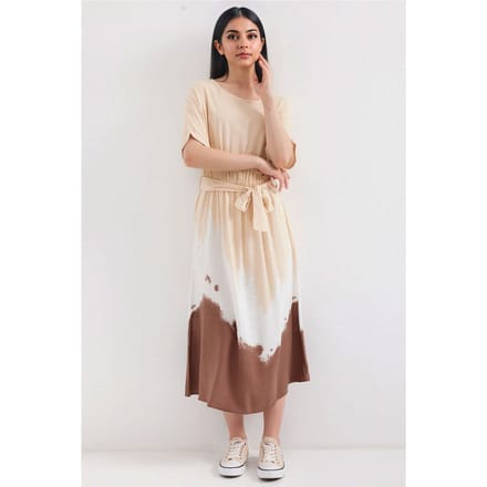 Gradient Midi-jurk met Strik