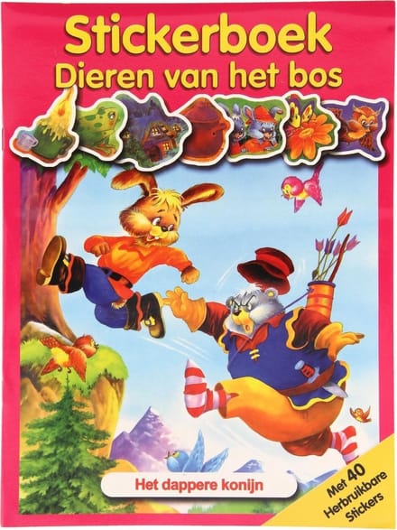 Flash Stickerboek Dieren Van Het Bos - Het Dappere Konijn
