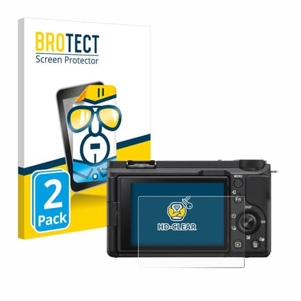 BROTECT - Screenprotector voor Sony Alpha ZV-E10 II - Folie Beschermfolie transparant 2 Stuks