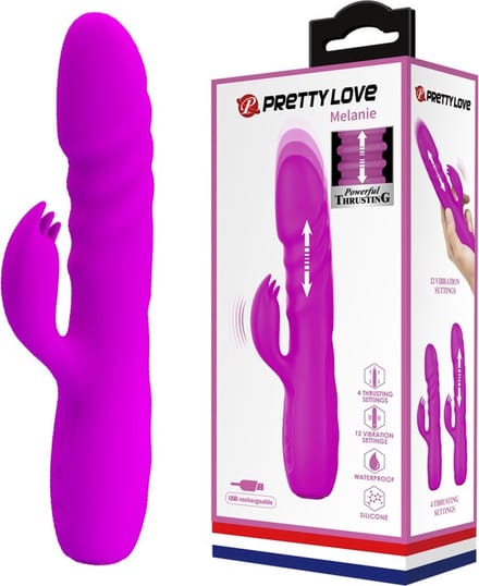 Pretty Love - Melanie - Stotende Rabbit Vibrator - Roze