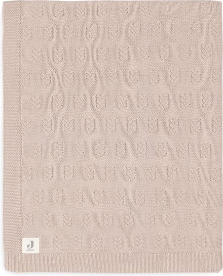 Jollein - Deken Ledikant 100x150cm - Dekentje Baby - Grain Knit - Wild Rose