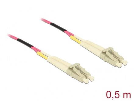 Delock Cable Optical Fibre LC to LC Multi-mode OM4 0,5 m