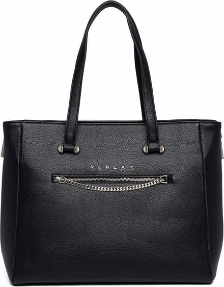 REPLAY Schoudertas Shopper Black Zwart