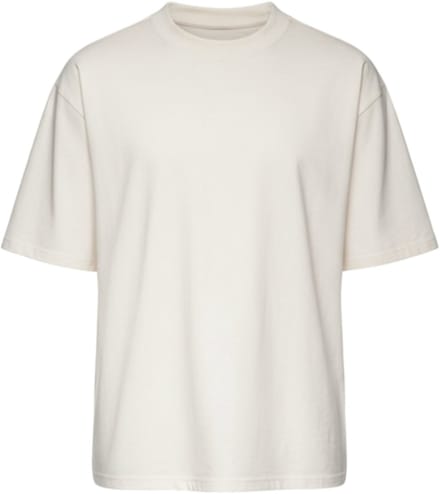 OMBRE T-shirt - Loose Fit - Katoen - Korte Mouw Gebroken Wit S