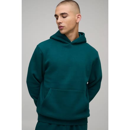 Essential Regular Fit Over the Head Hoodie | Teal | Size Small