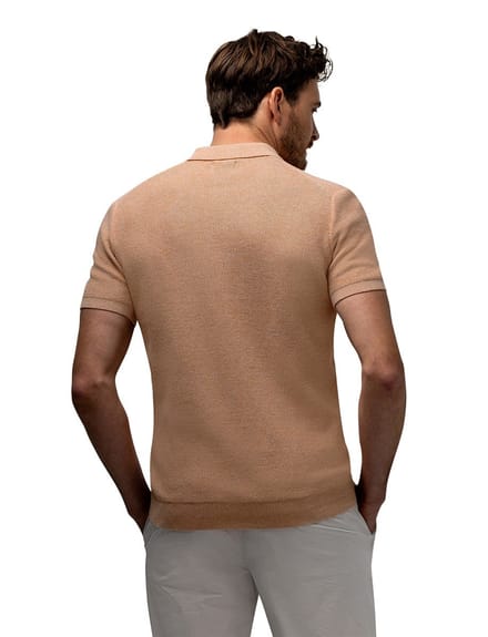 Oranje poloshirt State of Art Regular Fit korte mouw