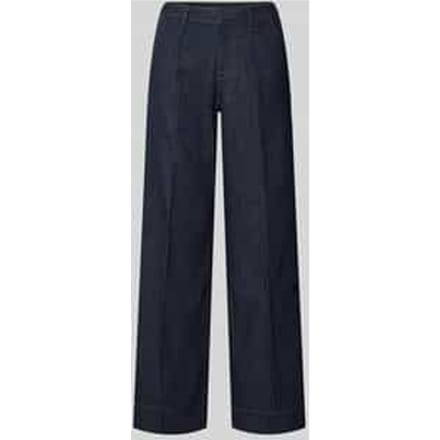 Wide leg jeans van katoenmix