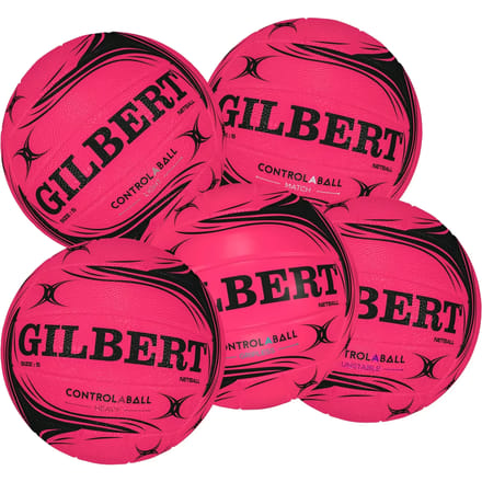Gilbert Netball Control a Ball - Size 5 - Fluo Roze / Zwart