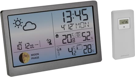 Digitale Weerstation met Buiten Sensor voor Temperatuur, Luchtvochtigheid en Luchtdruk