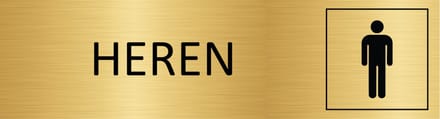 CombiCraft deurbordje Heren in goud met tape - 165 x 45 mm
