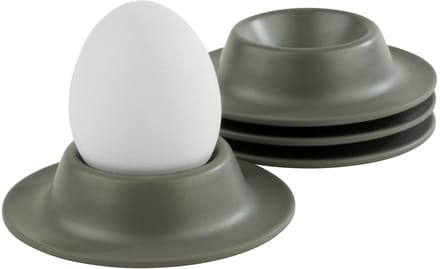 APS Eierdopjes - Melamine Eierdop Houder voor Ontbijt - Stapelbaar - Grijs - 4 stuks