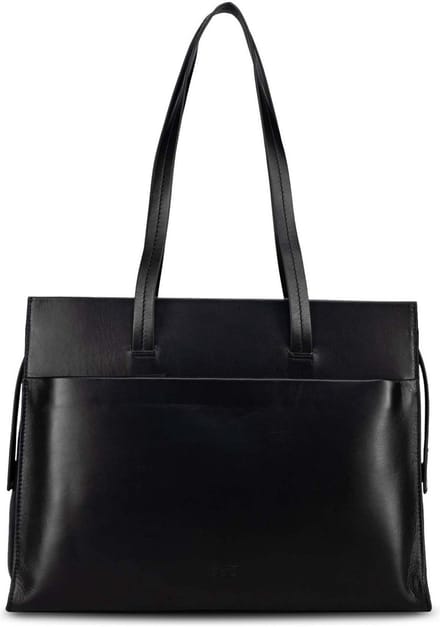 Jost Arva Schoudertas Leder 35 cm - Dames - black