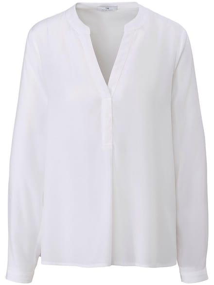 Blouse lange mouwen Van Peter Hahn wit