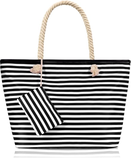 TAN.TOMI - Grote Shopper, Dames Handtas met klein Tas - Beach Bag met rits