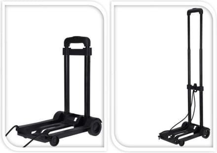 FX Tools Steekwagen transport trolley - kunststof/metaal - max 30 kilo - opvouwbaar