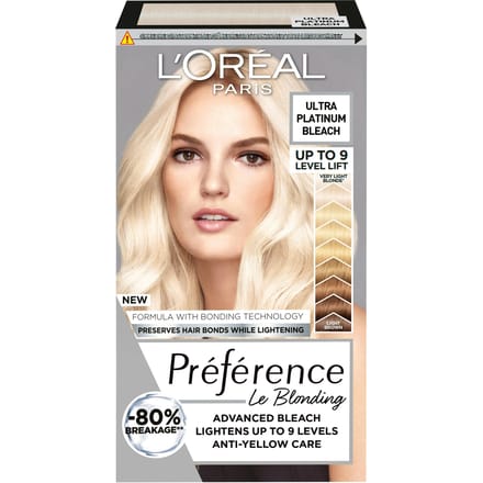 L'Oréal Paris L'Or&eacute;al Paris Preference Bleach 9L Ultra Platinum 25 ml + 75 ml + 22 g + 54 ml