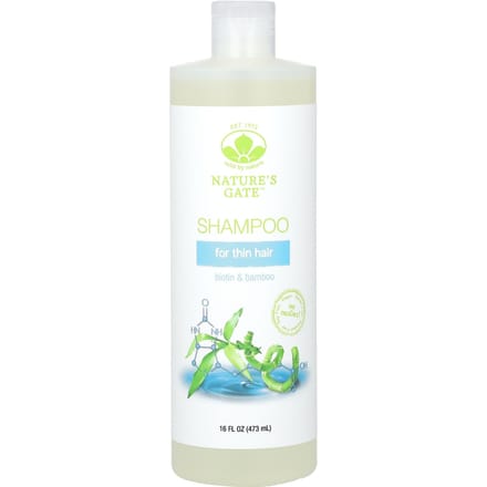 Doux par nature, (La porte de la nature), Shampoing à la biotine et au bambou, pour cheveux fins, 473 ml (473ml) white