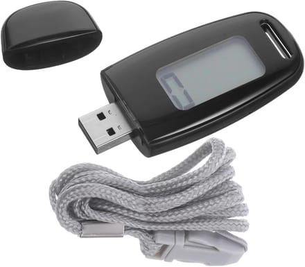 Stappenteller Set - Loopmeter - Buiten Activiteiten - Geen App Nodig - 7.5 x 4.2 x 2.5 cm - Zwart