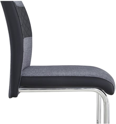 Eetkamerstoelen ERZA, set van 4 - donkergrijs