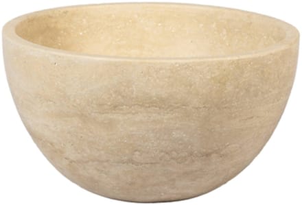 FugaFlow Efficiente Pietra Waskom - 21x21x12cm - rond - natuursteen - Travertine